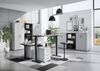 Germania Schreibtisch 4252 mechanisch höhenverstellbar, Lichtgrau/Schwarz, 160 x 80 x 80 cm (BxHxT) Bild 5