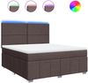 vidaXL Boxspringbett mit Matratze Dunkelbraun 180x200 cm Stoff 3294043 Bild 2