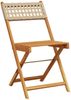 vidaXL Gartenstühle 8 Stk. Klappbar Beige Poly Rattan & Massivholz 3214600 Bild 3