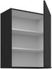 Küchen Hängeschrank 60 cm ARIA Schwarz ultra matt + Schwarz matt, hochwertige Fronten mit Anti Fingerprint Beschichtung Küchenzeile Küchenblock Bild 3