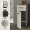 welltime Unterschrank FLORENZ, Höhe 80 cm, 1 Tür, 1 Schubkasten (1-St, TOPSELLER) Türanschlag wechselbar, hochwertige MDF Front, Badschrank, Bad Bild 3