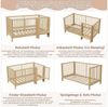 STILVORA Babybett umwandelbar in Kinderbett & Anstellbett aus Kiefer Massivholz, Für Babyzimmer, Elternschlafzimmer und Kleinkindbereiche Bild 3