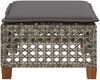 vidaXL Gartenhocker mit Kissen Grau 63,5x56x32 cm Poly Rattan 365933 Bild 5