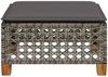 vidaXL Gartenhocker mit Kissen Grau 63,5x56x32 cm Poly Rattan 365933 Bild 4