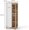 Midischrank Karen Sonoma/Weiß 50 x 128 cm mit Tür und offenen Fächern Vicco Bild 3