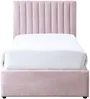 Vente-unique - SARAH Bett Stoff Puderrosa - B 205,5 cm x H 110 cm x L 104 cm Bild 3