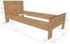 Einzelbett Sam 90 x 200 cm Spanplatte Eiche Melamin Dekor Natur Bild 3