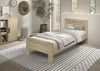Einzelbett Sam 90 x 200 cm Spanplatte Eiche Melamin Dekor Natur Bild 4