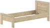 Einzelbett Sam 90 x 200 cm Spanplatte Eiche Melamin Dekor Natur Bild 2