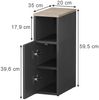 Nachttisch Enton Anthrazit/Sonoma 20 x 59.5 cm mit 1 Tür Vicco Bild 2