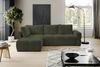Selsey 'Taremi' Ecksofa mit Chenillebezug, Schlaffunktion und Stauraum, Olivgrün, beidseitig Bild 2
