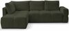 Selsey 'Taremi' Ecksofa mit Chenillebezug, Schlaffunktion und Stauraum, Olivgrün, beidseitig Bild 5