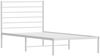 vidaXL Bettgestell mit Kopfteil Metall Weiß 107x203 cm 352364 Bild 3