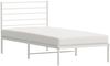 vidaXL Bettgestell mit Kopfteil Metall Weiß 107x203 cm 352364 Bild 5
