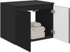 vidaXL Wandmontierter Badezimmerschrank Schwarz 62,5 x 44,5 x 50 cm 890473 Bild 3