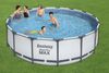 Pool MAXI rund - Kunststoff Grau 122x457x457cm | Komplett-Set Aufstellpool Gartenpool Bild 3