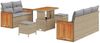 vidaXL Gartensofa-set mit Kissen 10 pcs Beige und Hellgrau Poly-Rattan 3365202 Bild 2