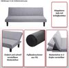 Mendler Schlafsofa HWC-J17, Klappsofa mit Schlaffunktion aus Stoff/Textil, Grau, 165cm Bild 2