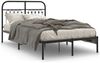 vidaXL Bettgestell mit Kopfteil Metall Schwarz 120x200 cm 376598 Bild 2