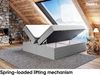 MEBLINI Boxspringbett LIONEL 180x220 cm mit Bettkasten - H4/Grau Webstoff Polsterbett - Doppelbett mit Topper & Bonellfederkern-Matratze Bild 3