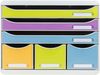 EXACOMPTA Aufbewahrungsbox Schubladenbox STOREBOX, 6 Schubladen, Pop N'Co Farben sortiert 306909D, Schubladenboxen Bild 1