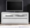 TV-Lowboard Nobile in Hochglanz weiß / Stone Design grau 150 x 63 cm Bild 4