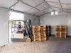 Lagerzelt 6x12 m Zelthalle Industriezelt mit 3m Seitenhöhe PVC Plane 850 N grau 100% wasserdicht Ganzjahreszelt mit Hochziehtor Bild 5