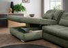 Polstergarnitur >Riordan< Schlaffunktion, Stauraum, Webstoff Corto moosgrün - 314x104x184 BxHxT Bild 5