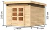 Karibu Gartenhaus 28mm Kandern 6 unbehandelt 274 x 274 cm Bild 2