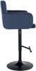 2er Set Barhocker SUTUN - Samt Blau 60x56x93 cm Schwarz | Barstuhl Höhenverstellbar Mit Lehne Drehbar Tresenhocker Tresenstuhl Kneipenhocker Bild 5