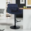 2er Set Barhocker SUTUN - Samt Blau 60x56x93 cm Schwarz | Barstuhl Höhenverstellbar Mit Lehne Drehbar Tresenhocker Tresenstuhl Kneipenhocker Bild 2