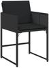 vidaXL Gartenstühle mit Kissen 4 Stk. Schwarz Poly Rattan 4007476 Bild 3