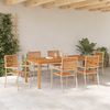 vidaXL Garten Essgruppe 7 pcs Beige Massivholz Akazie 3365525 Bild 4