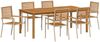 vidaXL Garten Essgruppe 7 pcs Beige Massivholz Akazie 3365525 Bild 2