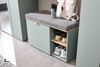 Schuhbank >Bari< in Schilfgrün matt, MDF, Spannplatte - 78x50x38cm (BxHxT) Bild 5