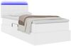 vidaXL Bett mit Stauraum und LED Reinweiß 100 x 200 cm Kunstleder 3371018 Bild 3