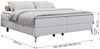 Boxspringbett - Doppelbett mit Multipocket-Matratze - LESS -180x200 - Weiß Kunstleder - H3 Bild 5