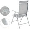 SONGMICS Gartenstuhl, klappbar mit 8-fach verstellbarer Rückenlehne, Aluminiumgestell grau, bis 150 kg belastbar Bild 3