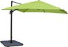Gastronomie-Ampelschirm HWC-A96, Sonnenschirm, 3x3m (Ø4,24m) Polyester/Alu 23kg ~ grün mit Ständer, drehbar Bild 3
