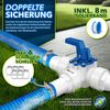 tillvex® Bypass Set Pool 12-tlg. - Ø32 & 38 mm Anschluss | 3-Wege-Ventil & ABS-Adapter | 6x Schlauchschellen & 8m Isolierband – ideal für Sandfilteranlagen, Wärmepumpen & Poolheizung (blau) Bild 3