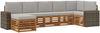 vidaXL Ecksofa Set mit Kissen 7 pcs Natürlich und Hellgrau 3384637 Bild 2