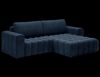 Eltap 'Bonett' Ecksofa mit Schlaffunktion, 92 x 175 x 250 cm, Dunkelblau, Rechts Bild 3