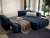 Eltap 'Bonett' Ecksofa mit Schlaffunktion, 92 x 175 x 250 cm, Dunkelblau, Rechts Bild 5