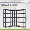 Juskys 3er Metall-Regalsystem, 15 Böden aus MDF, Grau Bild 2