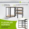 Juskys 3er Metall-Regalsystem, 15 Böden aus MDF, Grau Bild 5