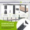 Juskys 3er Metall-Regalsystem, 15 Böden aus MDF, Grau Bild 4