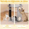 Kratzbaum groß Katzenbaum mit Hängematte Höhle Plattformen Grau 41 x 40 x 144 cm Bild 5