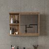 Roomart ADA Badmöbel – nur Spiegelschrank - H 45 x B 16 x T 60 cm • Eiche Bild 3