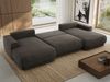 XXL Wohnlandschaft RINA U-Form 360 cm breit, Sofa mit Schlaffunktion & DL-Mechanismus, Wellenfederung, modern freistehend - Dunkelgrau Velvet Bild 4