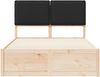 vidaXL Bettgestell mit gepolstertem Kopfteil Schwarz 120 x 190 cm 3405524 Bild 5